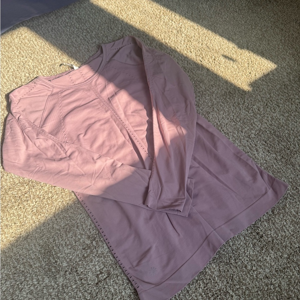 Athleta Mauve Foothill Seamless Long Sleeve Top